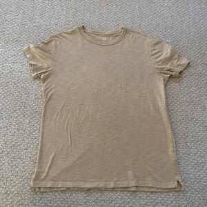 Gap Tan Split Hem 100% Cotton Short Sleeve Tee Size S